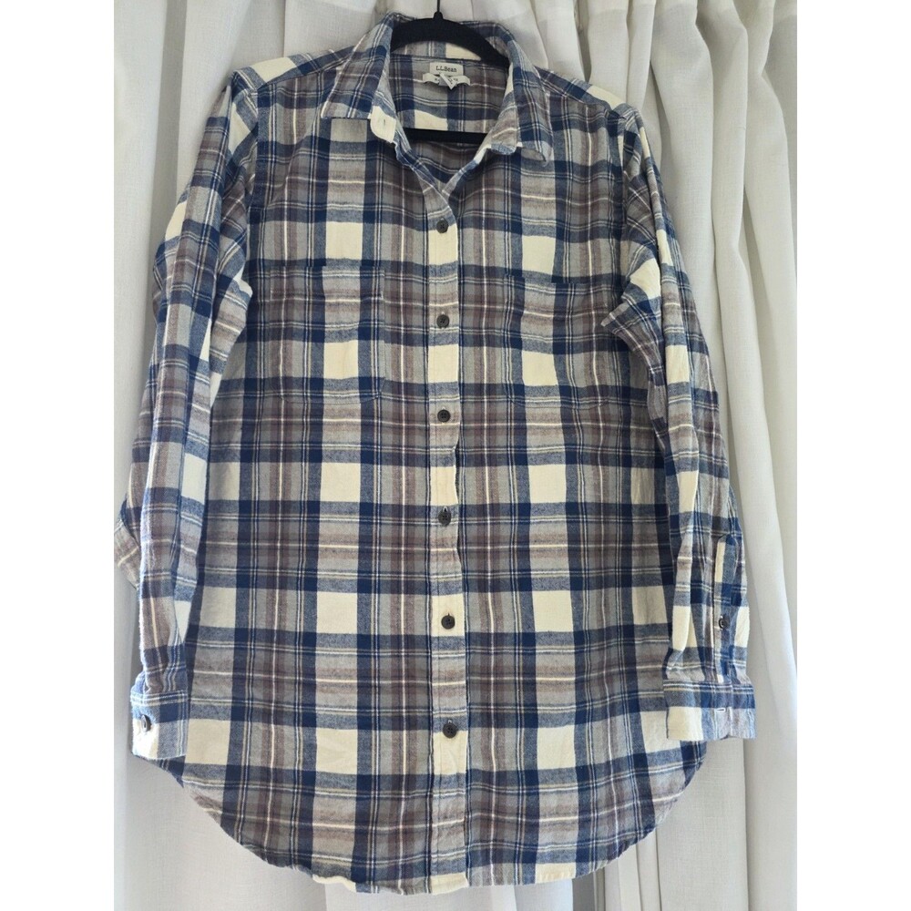 LL Bean Flannel Shirt Men's XL Plaid Relaxed Fit Logger Northwest Shacket